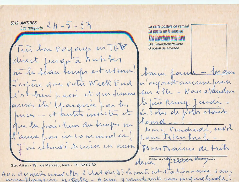 Antibes — Os muros — FISA, 5312 - Verso