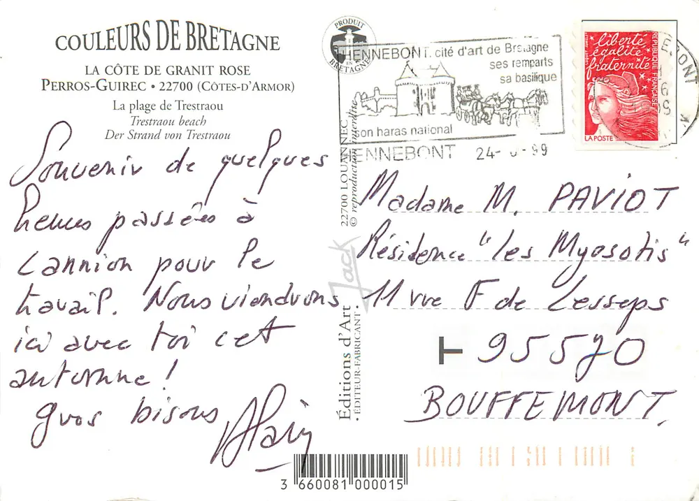 Perros-Guirec — Cité des Hortensias — Éditions d'Art Couleurs de Bretagne - Rückseite