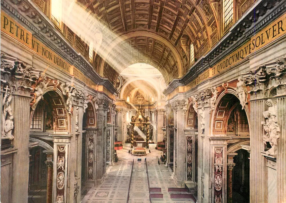 Interior da Basílica de São Pedro — Roma — edição Royalcolor, n° 17 - Frente