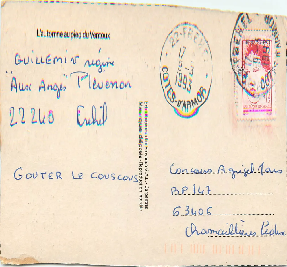 Outono aos pés do Ventoux — Éditions de Provence G.A.L. — n° não visível - Verso