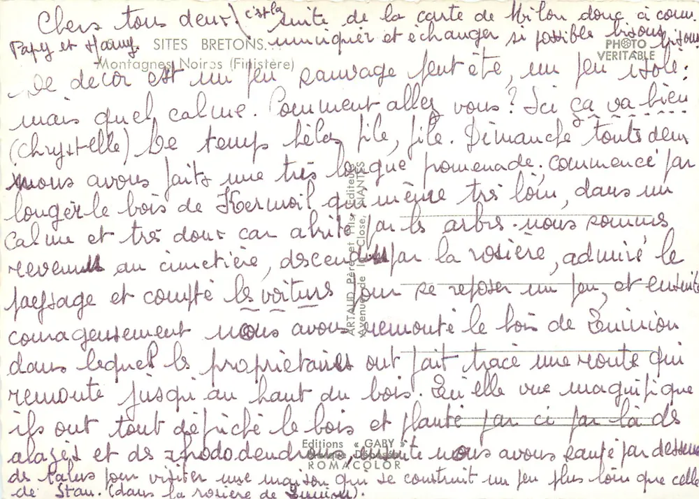 Casa de pedra — Montanhas Negras (Finistère) — Gaby - Verso