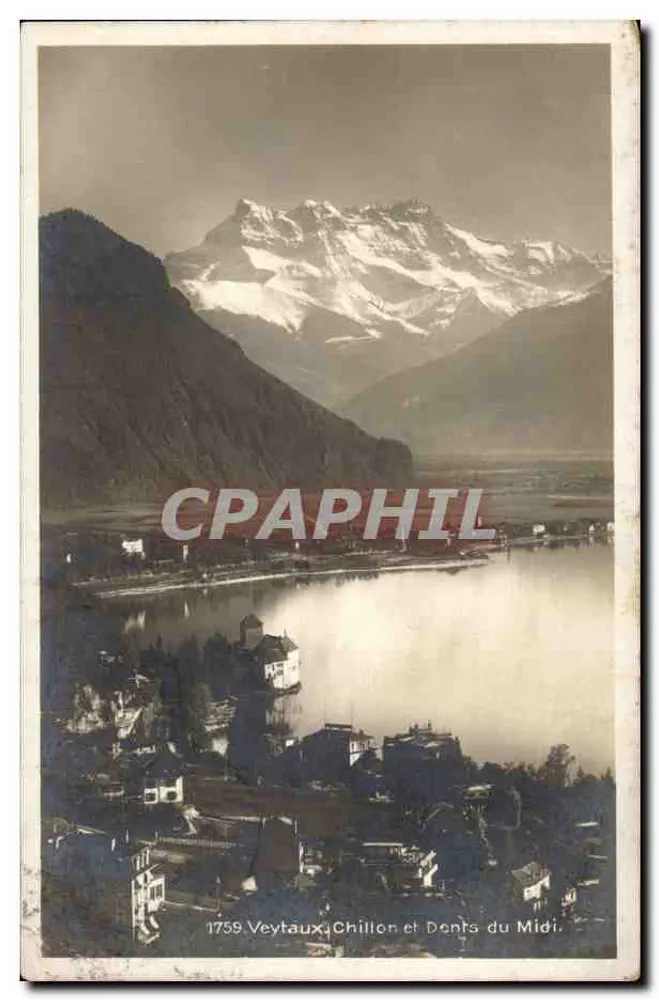 Veytaux | Chillon et Dents du Midi — 1759 — Veytaux - Recto