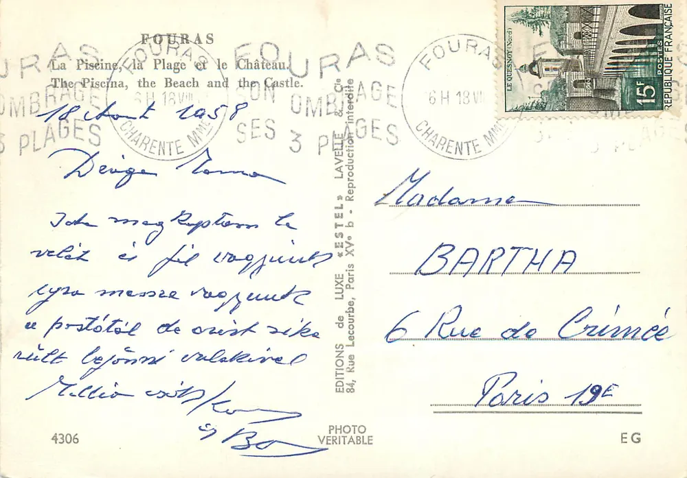 The Pool, the Beach and the Castle — Fouras — Éditions de LUXE, Paris - Back