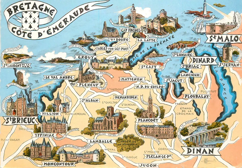 Côte d'Émeraude — Bretagne — Editores Gaby, Nantes - Frente