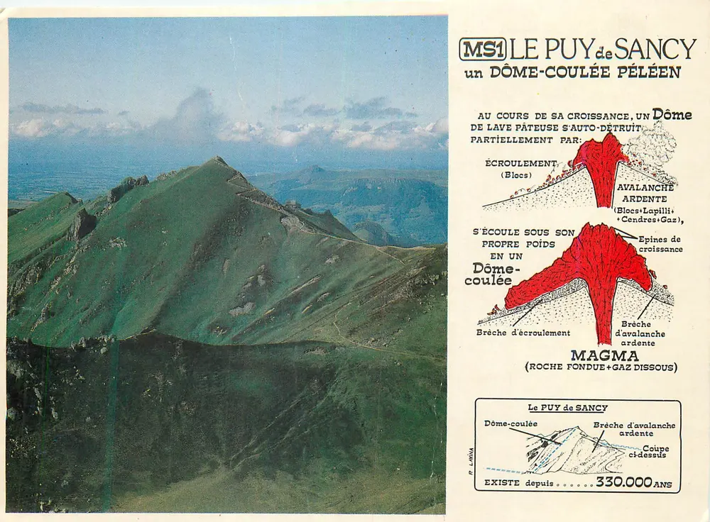 Le Puy de Sancy — Dôme-coulée péleéen — Edições Artisanales - Frente