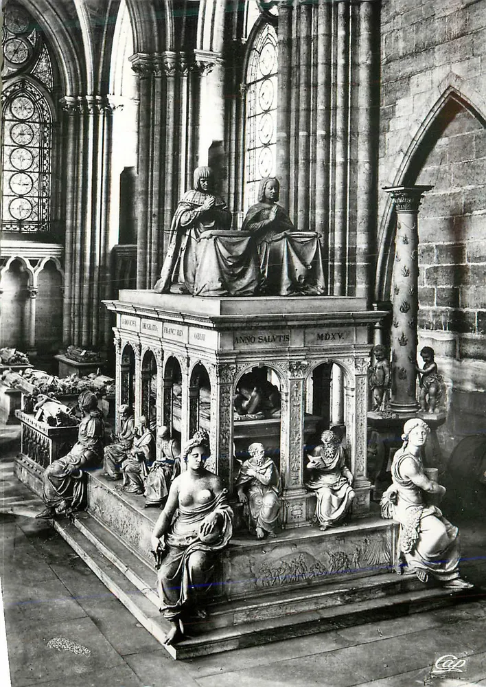Grabmal von Ludwig XII. und Anne von Bretagne — Basilika Saint-Denis — Cie des Arts Photomécaniques, Paris - Vorderseite