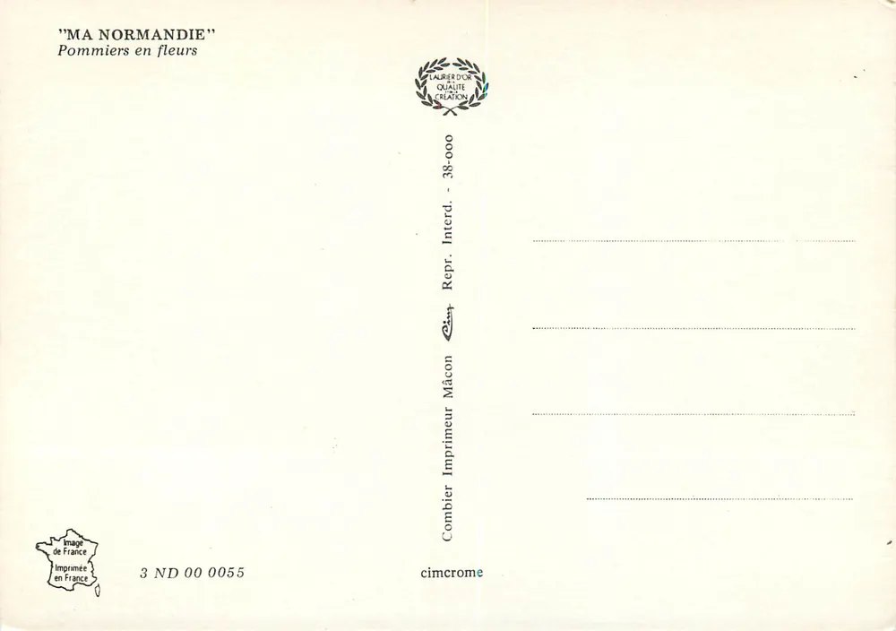 Blossoming Apple Trees — Normandy — Combier Imprimeur Mâcon - Back