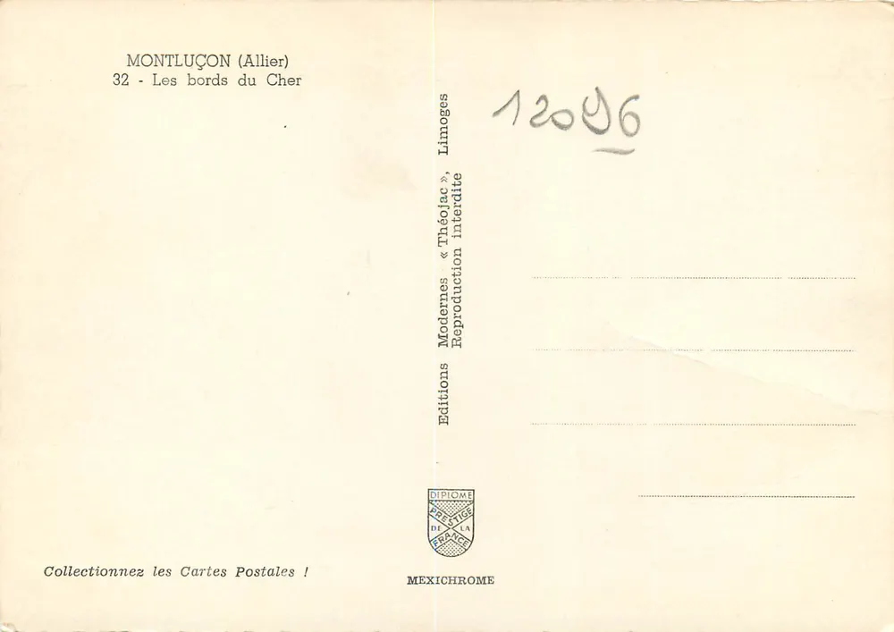 Montluçon (Allier) — Os bordos do Cher — Edições Mexichrome - Verso