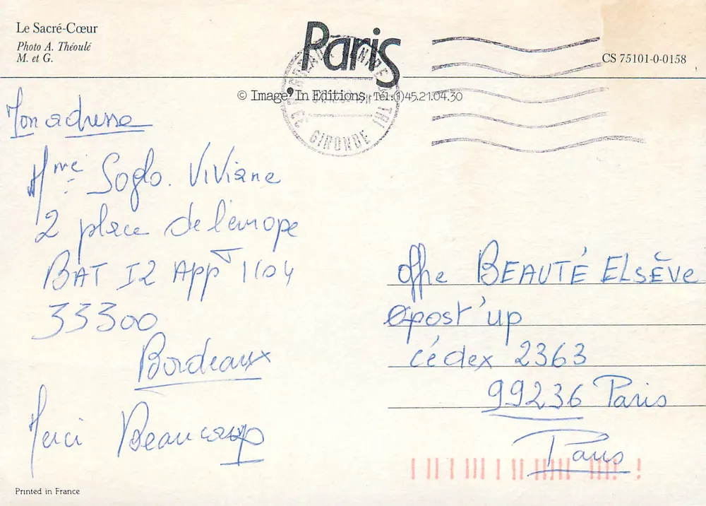 O Sacré-Cœur — Paris — Foto A. Théoulé, M. e G. — Image'In Editions - Verso