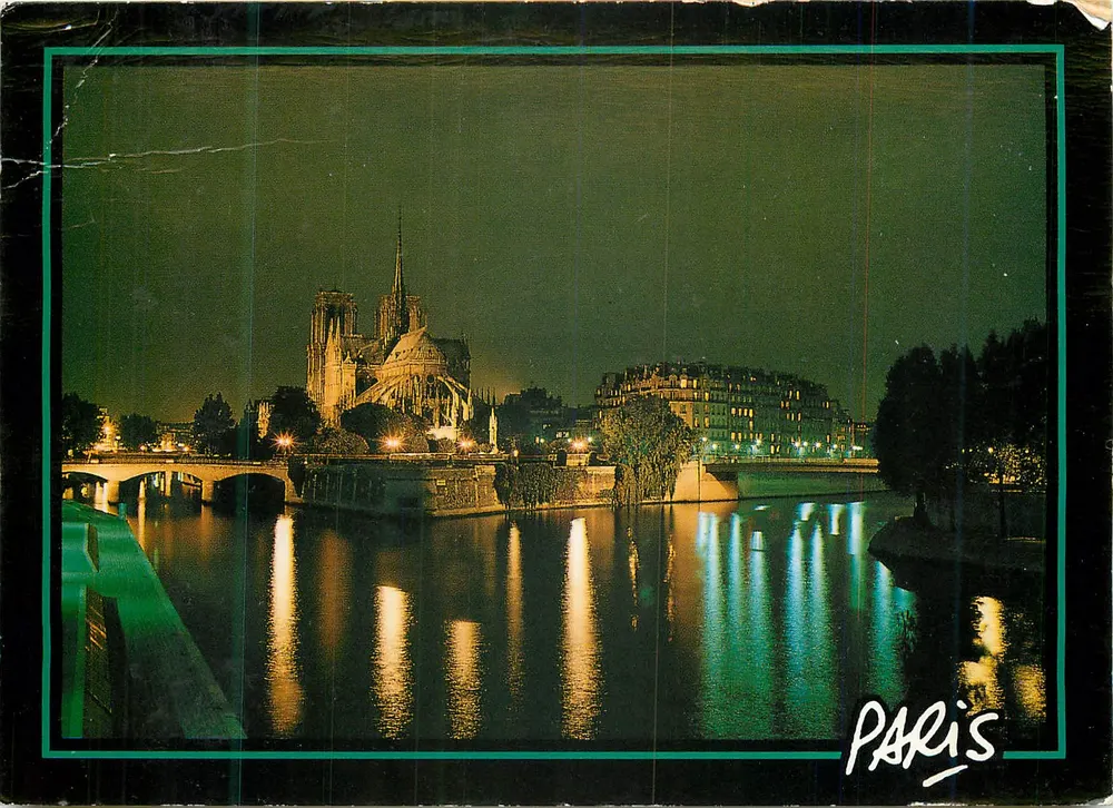 Notre-Dame w Paryżu — widok nocny — Image'In Editions - Awers