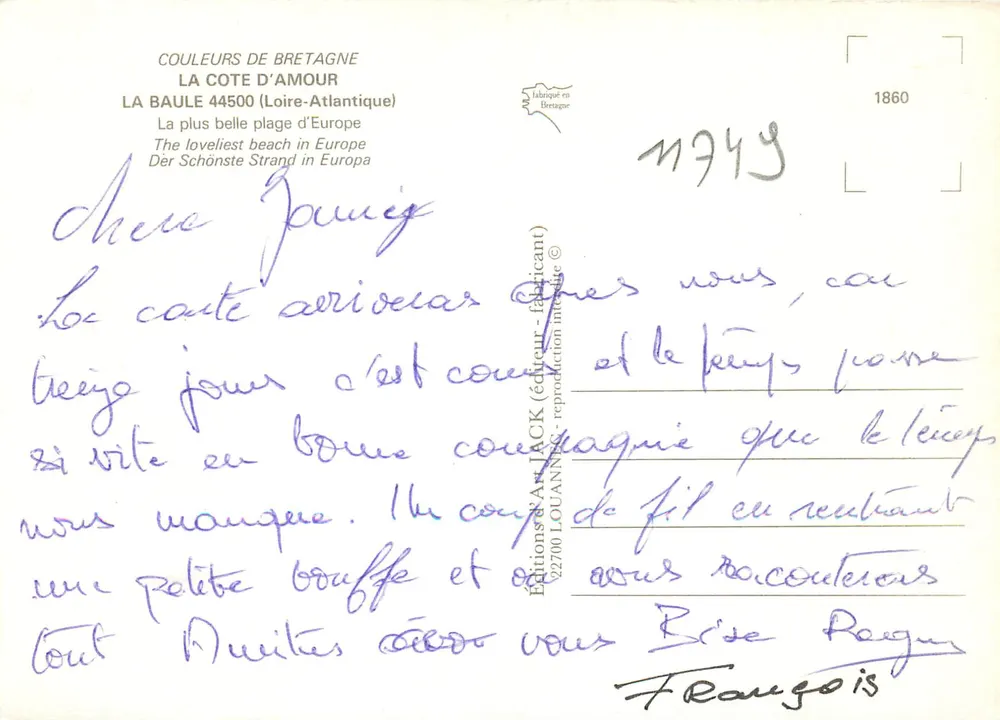La Baule — Luftbild — Éditions Art Jack - Rückseite