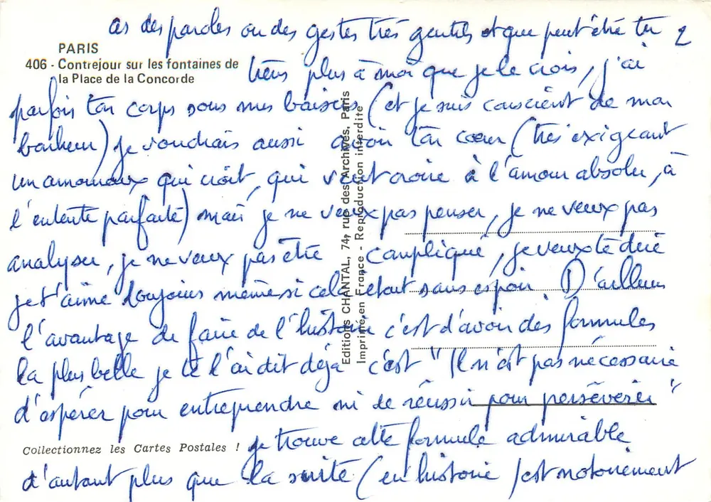 Platz der Concorde — Fontänen — Éditions CHANTAL, Paris - Rückseite