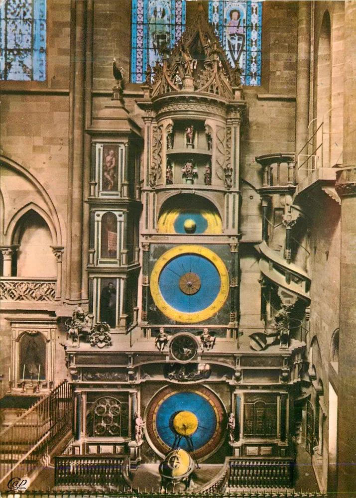 Strasbourg (Bas-Rhin) — La Cathédrale. L'Horloge astronomique — EKTACAP - Recto