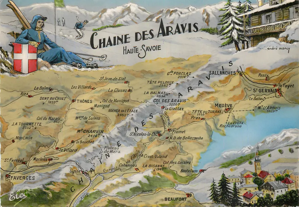 Cadena de los Aravis — Alta Saboya — Editor André Marcy - Anverso