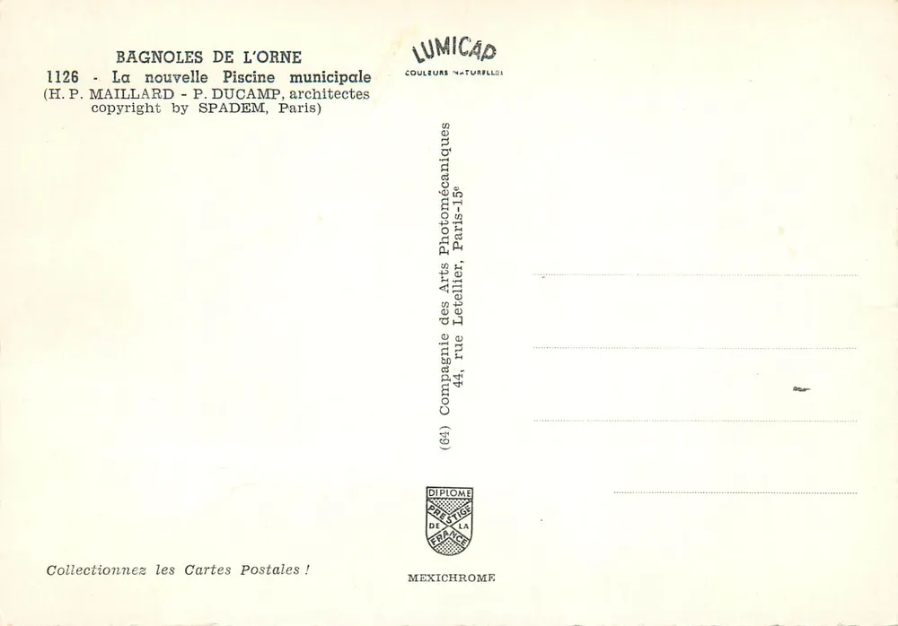 Bagnoles-de-l'Orne — La nouvelle piscine municipale — Lumicap - Verso