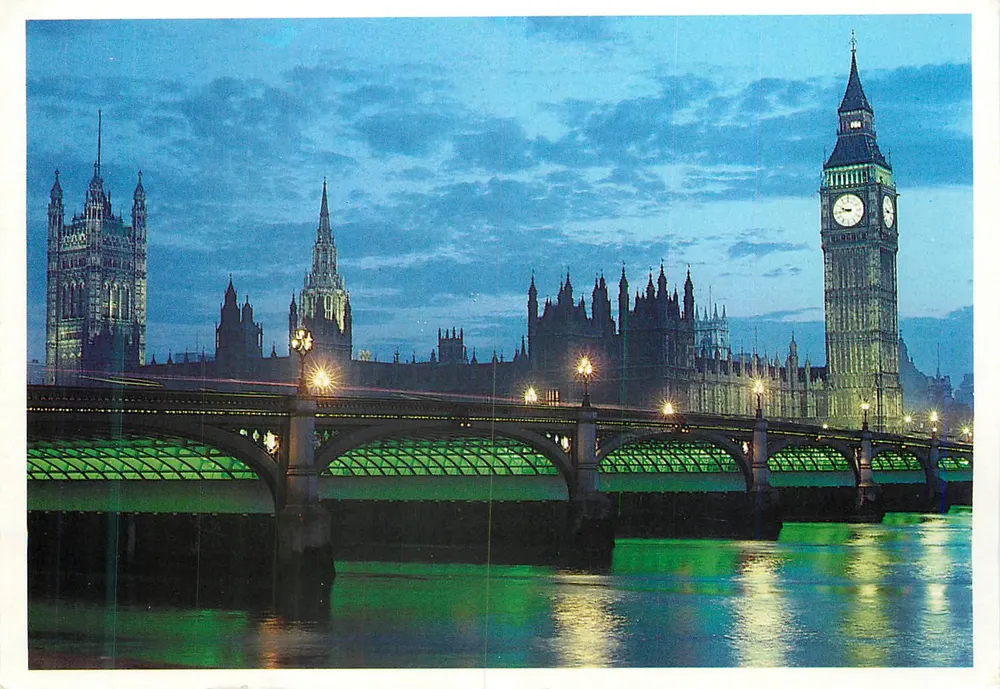 London — Houses of Parliament und Big Ben am Abend — Thomas Benace Ltd - London - Vorderseite