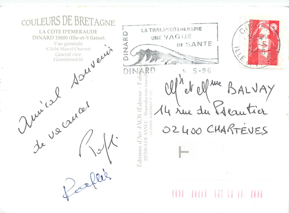 Dinard — Vista geral — Éditions d'Art Jack, N° 132 - Verso