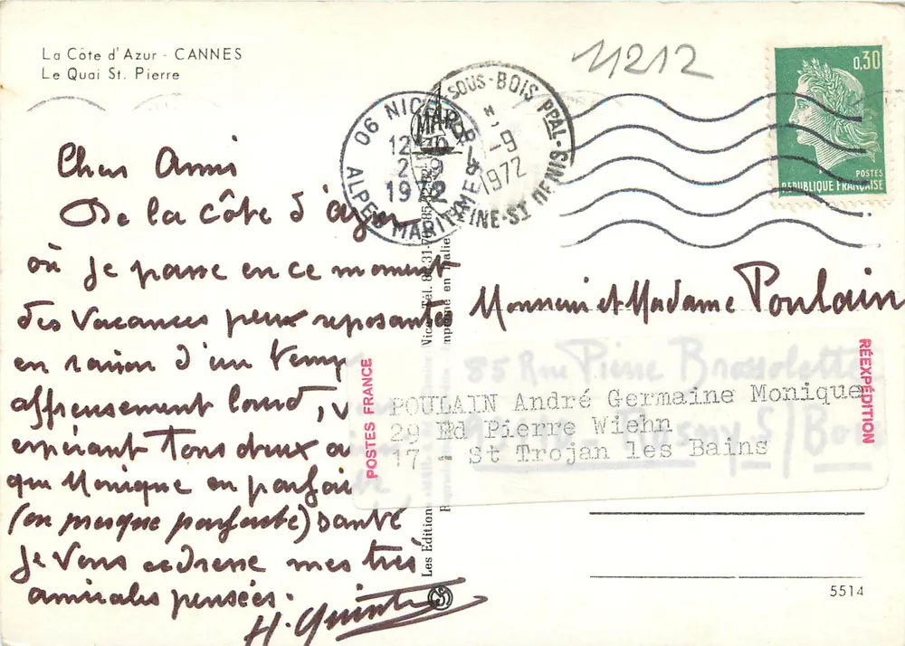 Port de Mado — Cannes — Édition MAR - Verso