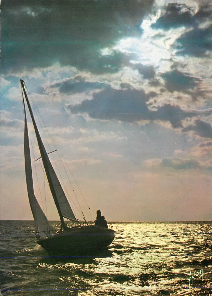 Vela sobre o mar — Prazer da vela — Edições de arte Yvon - Frente