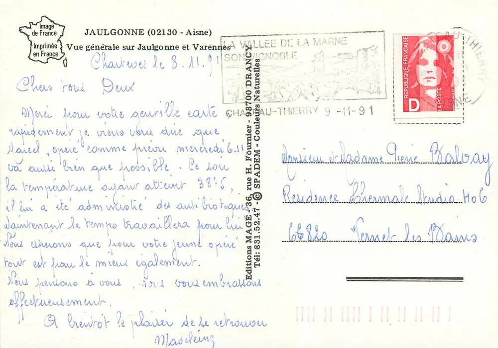 Jaulgonne und Varennes — Allgemeiner Blick — Éditions H. Fournier - Rückseite