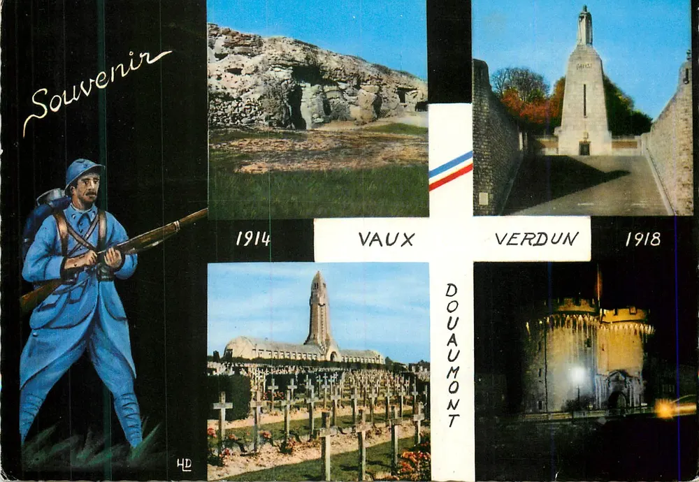 Fort de Vaux — Verdun — Douaumont — Souvenir 1914-1918 - Recto