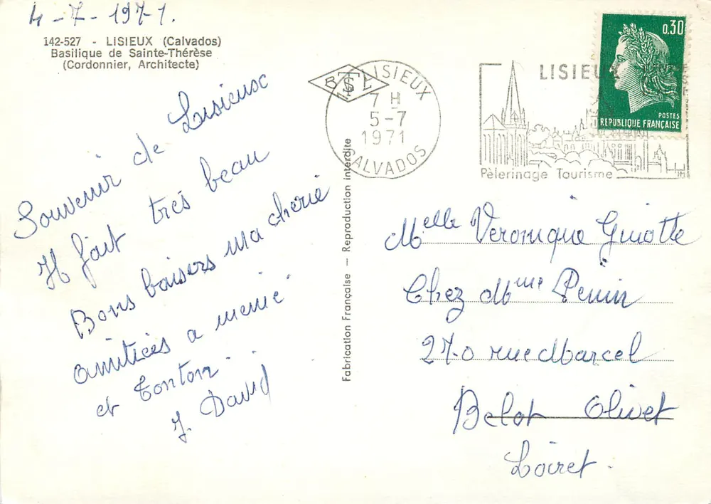 Basílica de Santa Térèsa — Lisieux (Calvados) — Greff - Verso