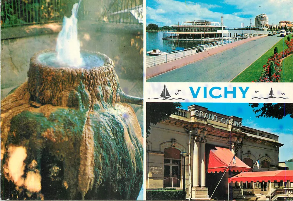 Vichy — Source du Dôme und Grand Casino — Verlag CG n°148 - Vorderseite