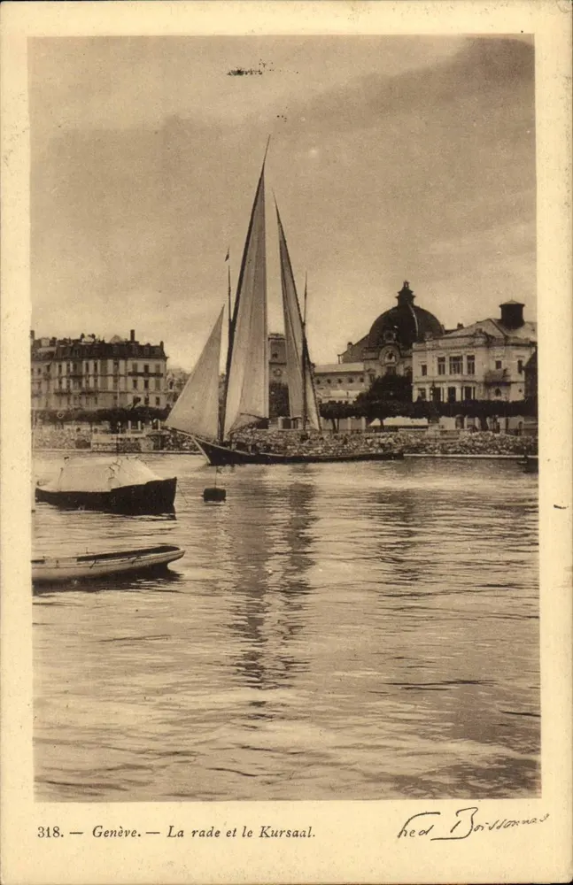 Genf — Der Hafen und das Kursaal — E. Haisly, n° 318 - Vorderseite