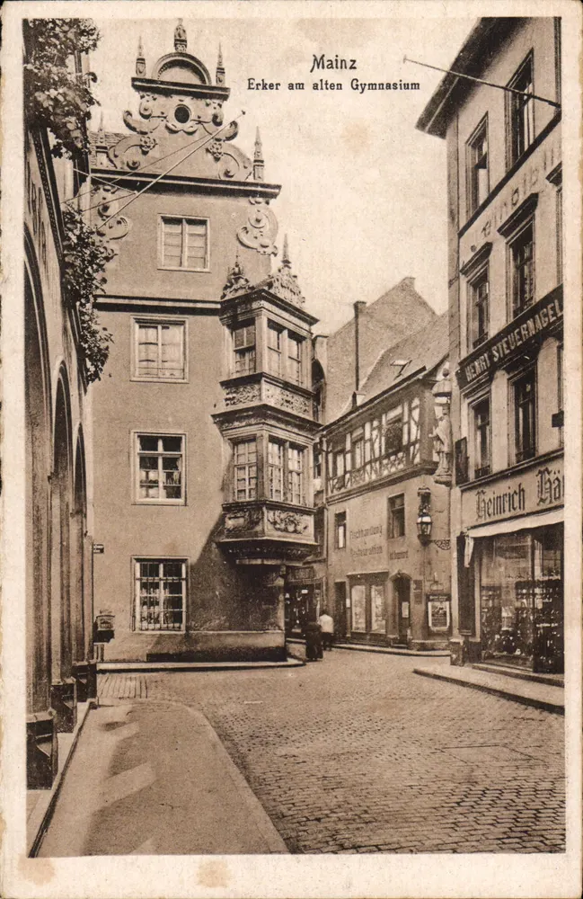 Mainz — Erker am alten Gymnasium — Stengel & Co., Dresden - Vorderseite