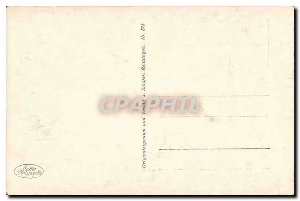 Oberes Donautal — Strassentunnel b. Gutenstein — Éditeur J. Schäfer, Reutlingen, n° 573 - Verso