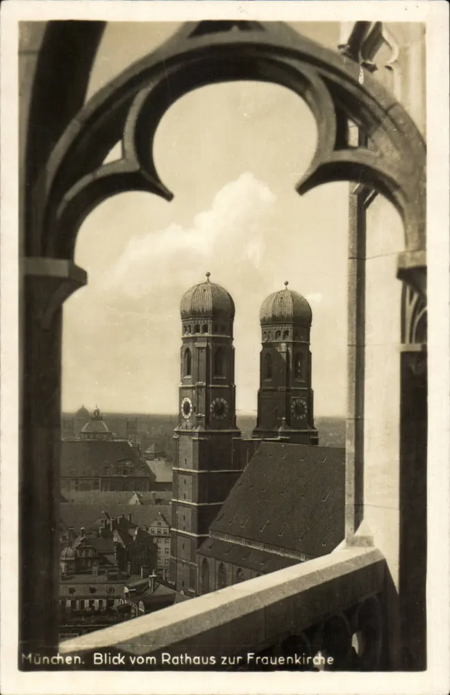 München. Blick vom Rathaus zur Frauenkirche — A. Lengauer, München, Nr. 501 - Vorderseite