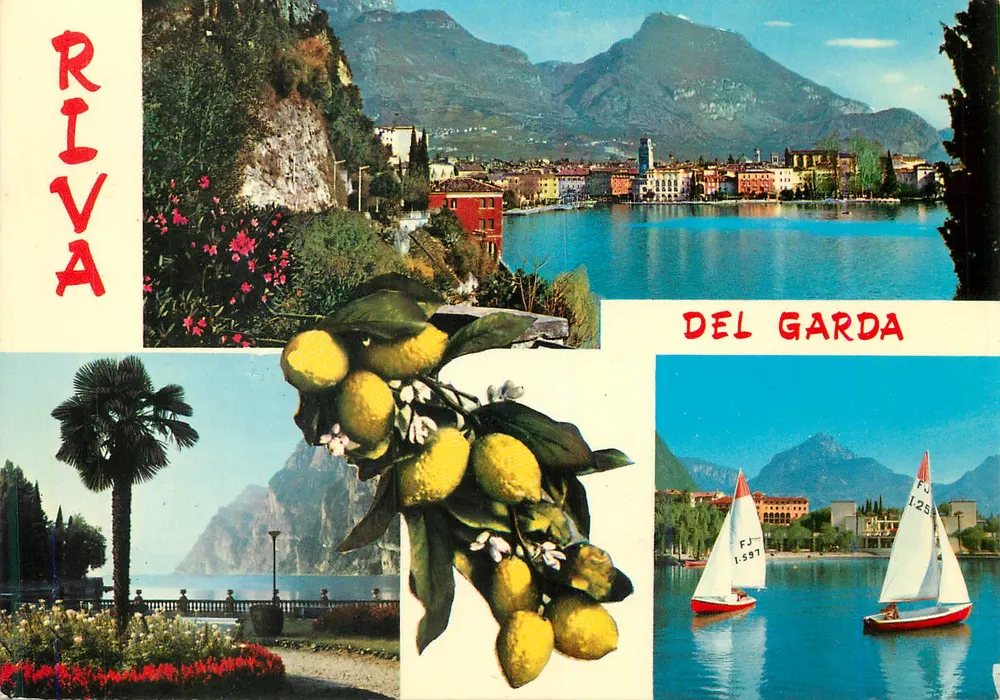 Riva del Garda — vista panorâmica e limoeiro — Edizioni Fantoni & Rivetta - Frente