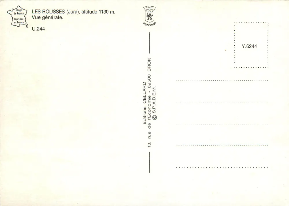 Les Rousses (Jura) — vue générale — Éditions Cellard - Verso