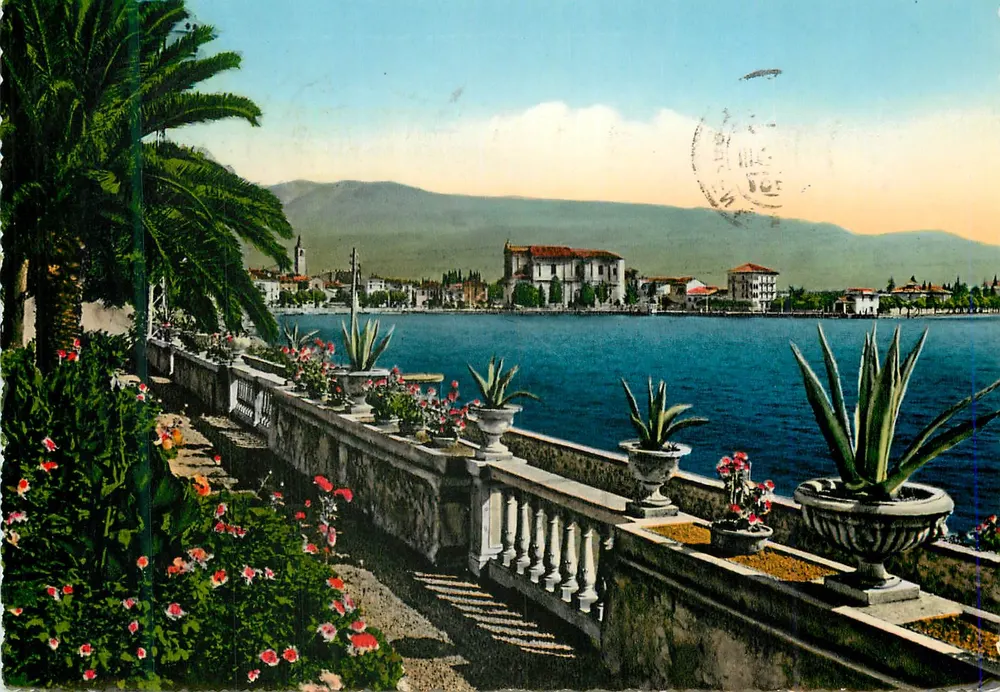 Lago di Garda - MADERNNO — vista panorâmica — Ediz. A. Preda - Milano - Frente
