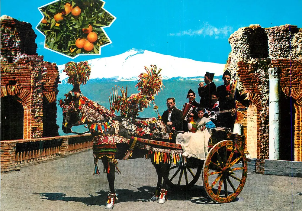 Sicília — Carroça típica — Ed. Fot. Malambri n°3321 - Frente