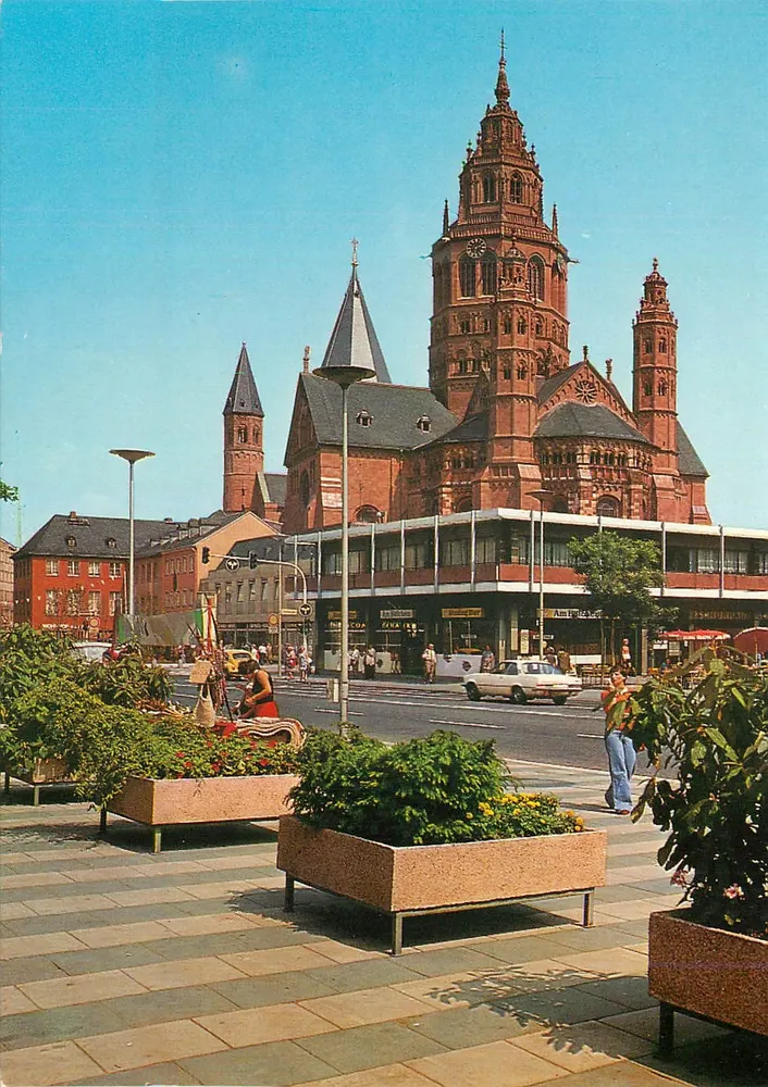 Mainz nad Rynem — Katedra — JOHANN HINKEL VERLAG, nr 587 - Awers
