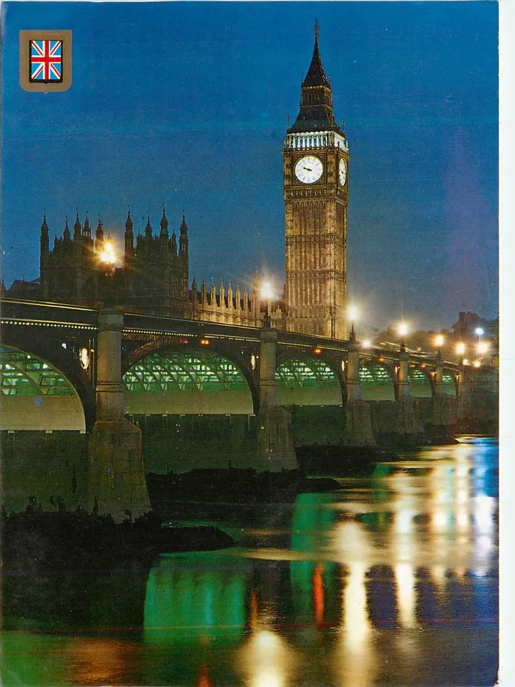 Big Ben und Westminster Bridge — Nacht — FISA Großbritannien - Nr. 30 - Vorderseite