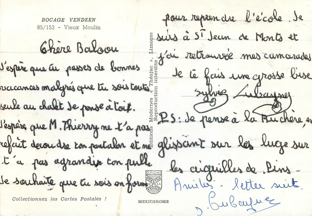 Velho Moinho de Vento — Bocage Vendéen — Edições Mexichrome, n° 85/153 - Verso