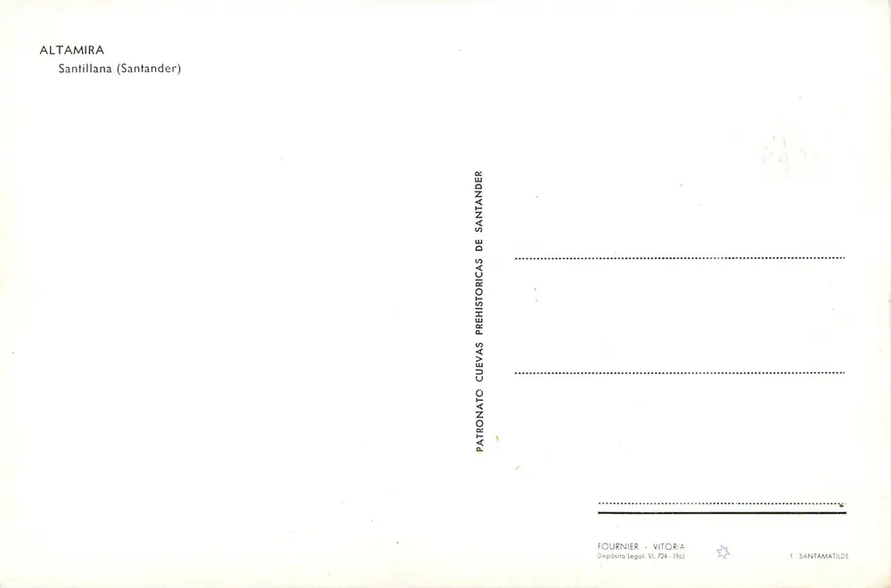 Altamira — Przehistoryczne jaskinie — Patronato Cuevas Prehistóricas de Santander - Rewers