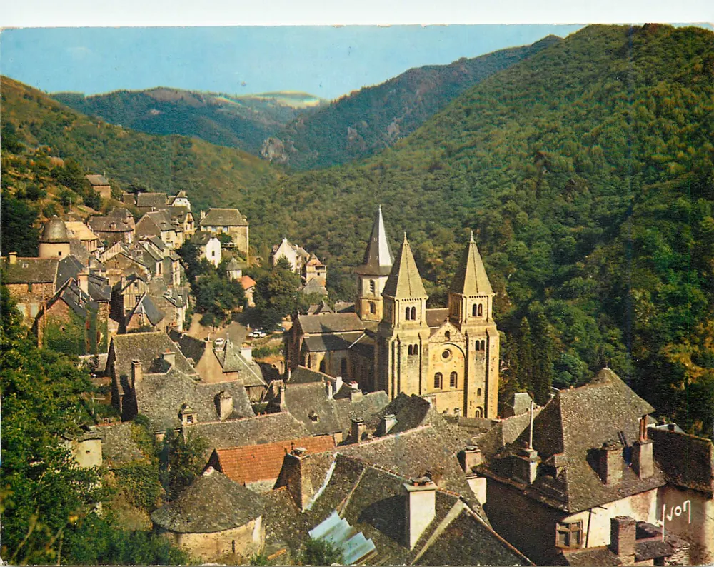 Conques-en-Rouergue — Vista geral — Éditions d'art Yvon - Frente