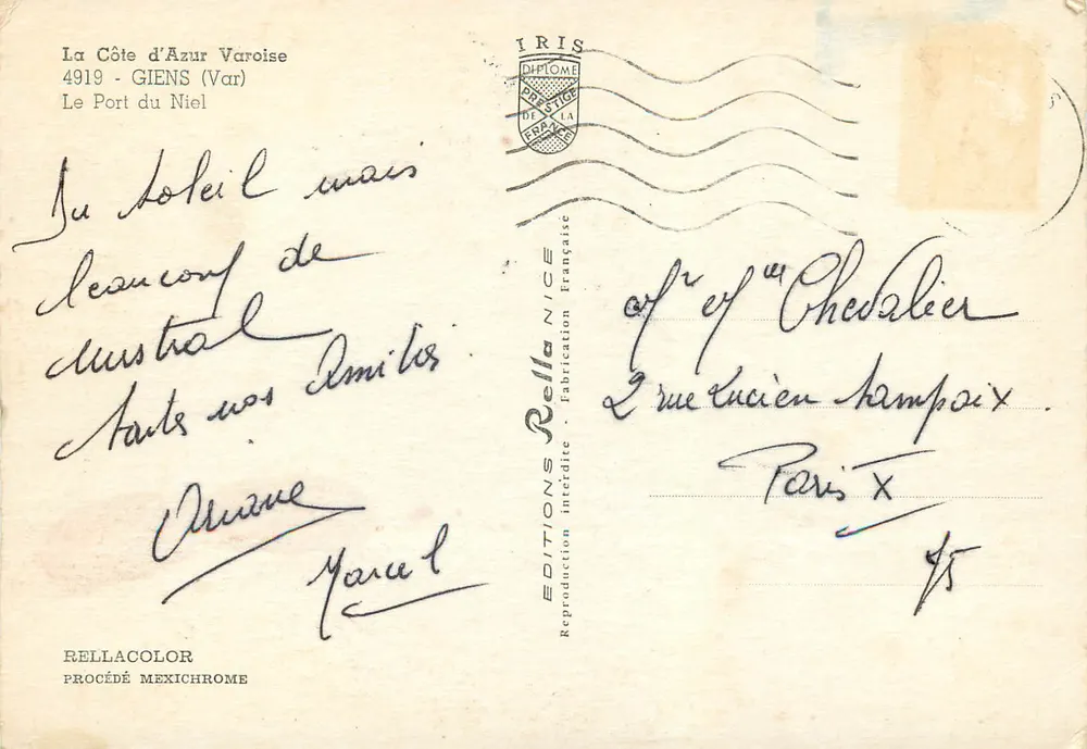 Port du Niel — Die Varoise Küste der Côte d'Azur — Éditions Rella - Rückseite
