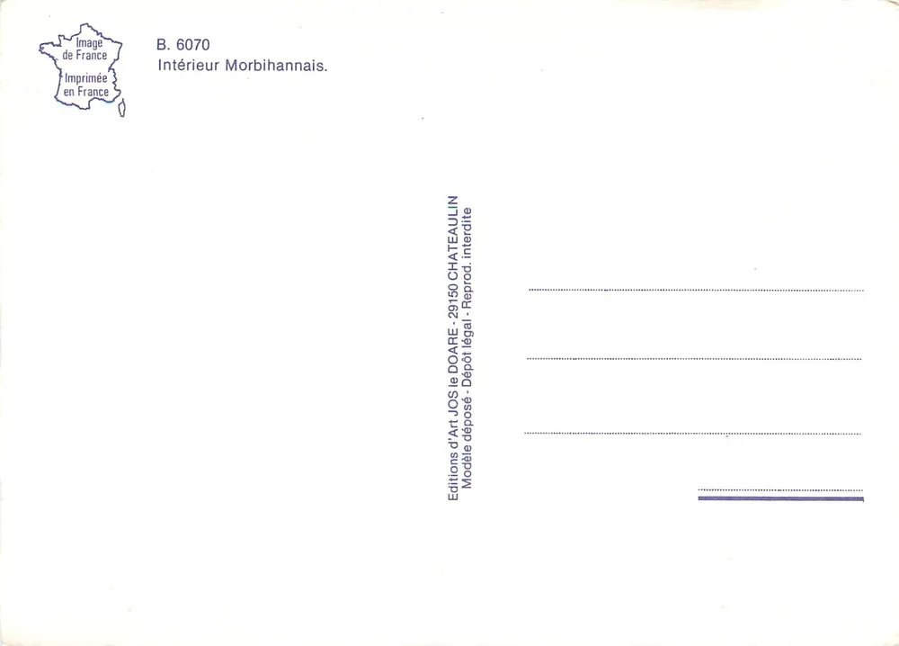 Interior Morbihannais — Quarto rural com lareira de pedra — Éditions d'Art JOS le DOARE - Verso