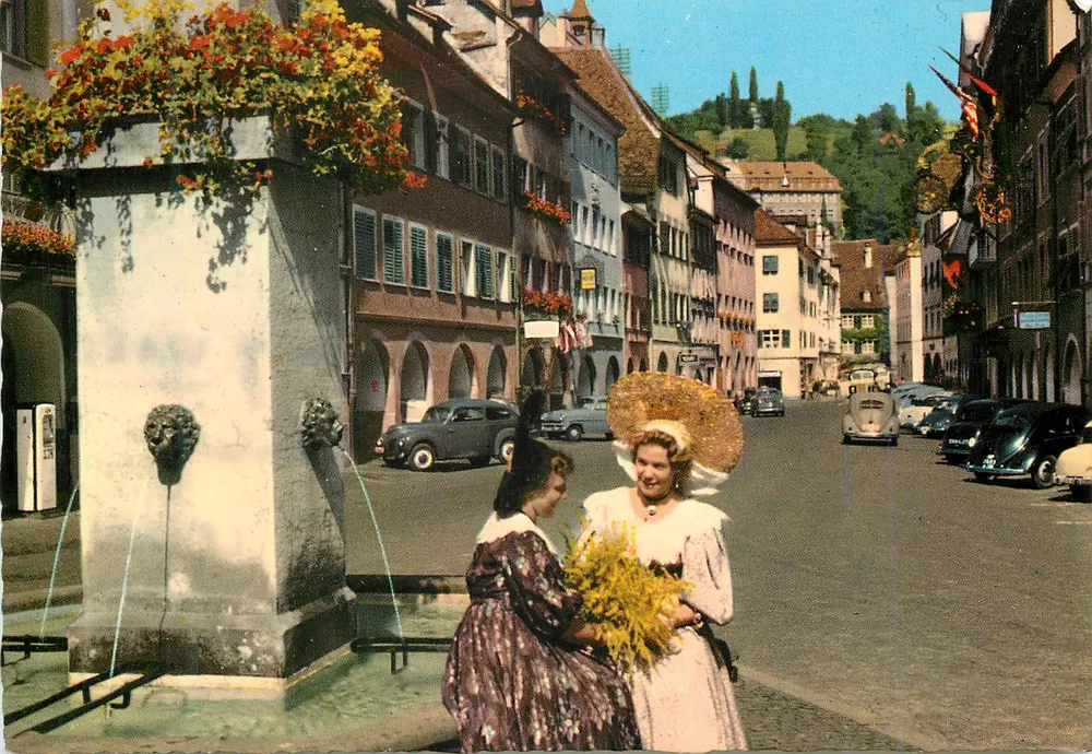 Feldkirch, Neustadt com Altfeldkircher Traje Tradicional — editor Fob Rich, n° F 14090 - Frente