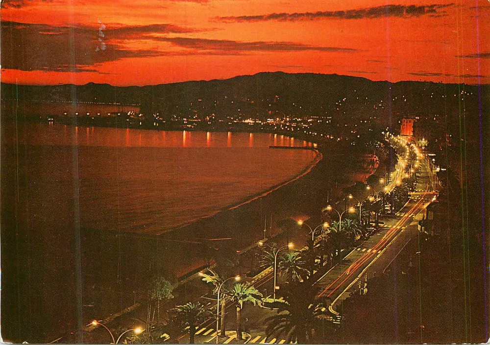 Cannes — Pôr do sol sobre o Estérel — Edições d'Art Montluet - Frente