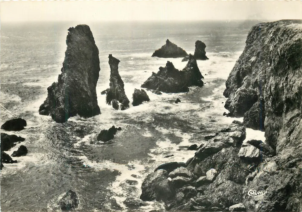 Belle-Île-en-Mer — Ansicht der Needles von Port-Coton — Combiér Imp. Macon - Vorderseite