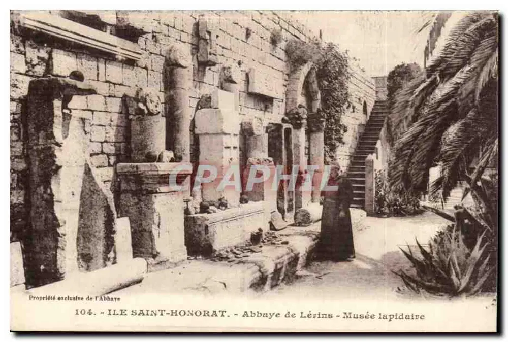 Ile Saint-Honorat - Abbaye de Lérins - Musée lapidaire — Propriété exclusive de l'Abbaye, n°104 - Recto