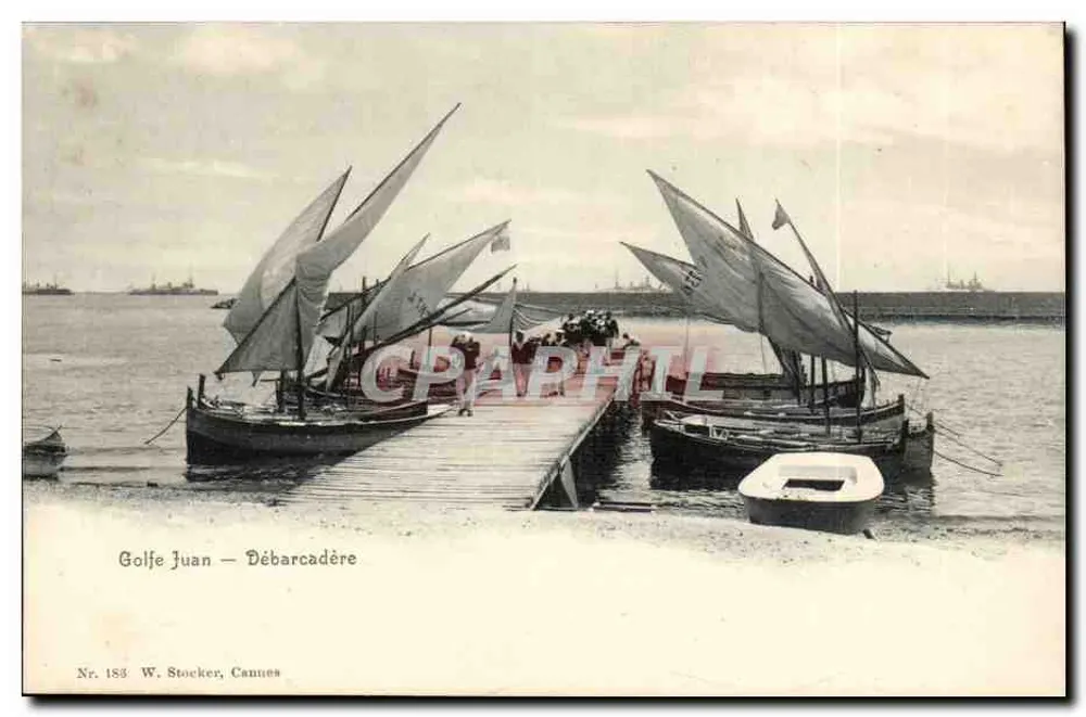 Golfe Juan — Przystań — W. Stocker, Cannes, n° 158 - Awers
