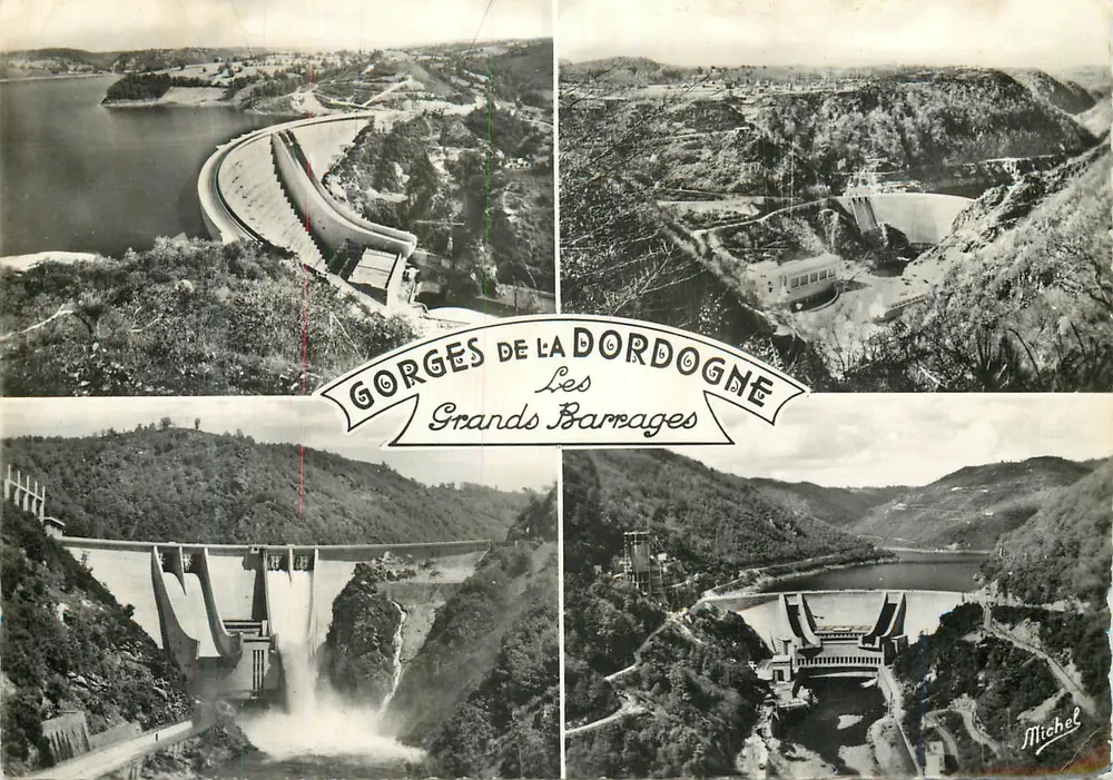 Dordogne-Schluchten — Die großen Staudämme — Verlag Michel, Nr. 280 - Vorderseite