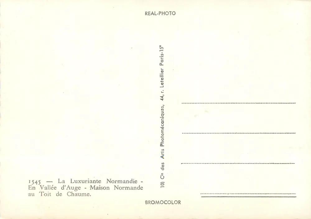 Normannische Haus mit Schieferdach — Tal der Auge — Letellier Paris-15e - Rückseite