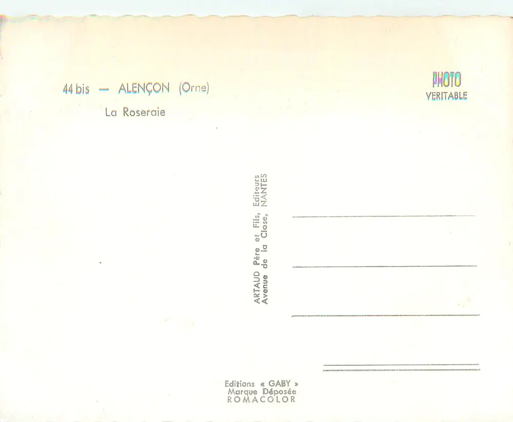 La Roseraie — Alençon (Orne) — Wydawnictwo Gaby - Rewers